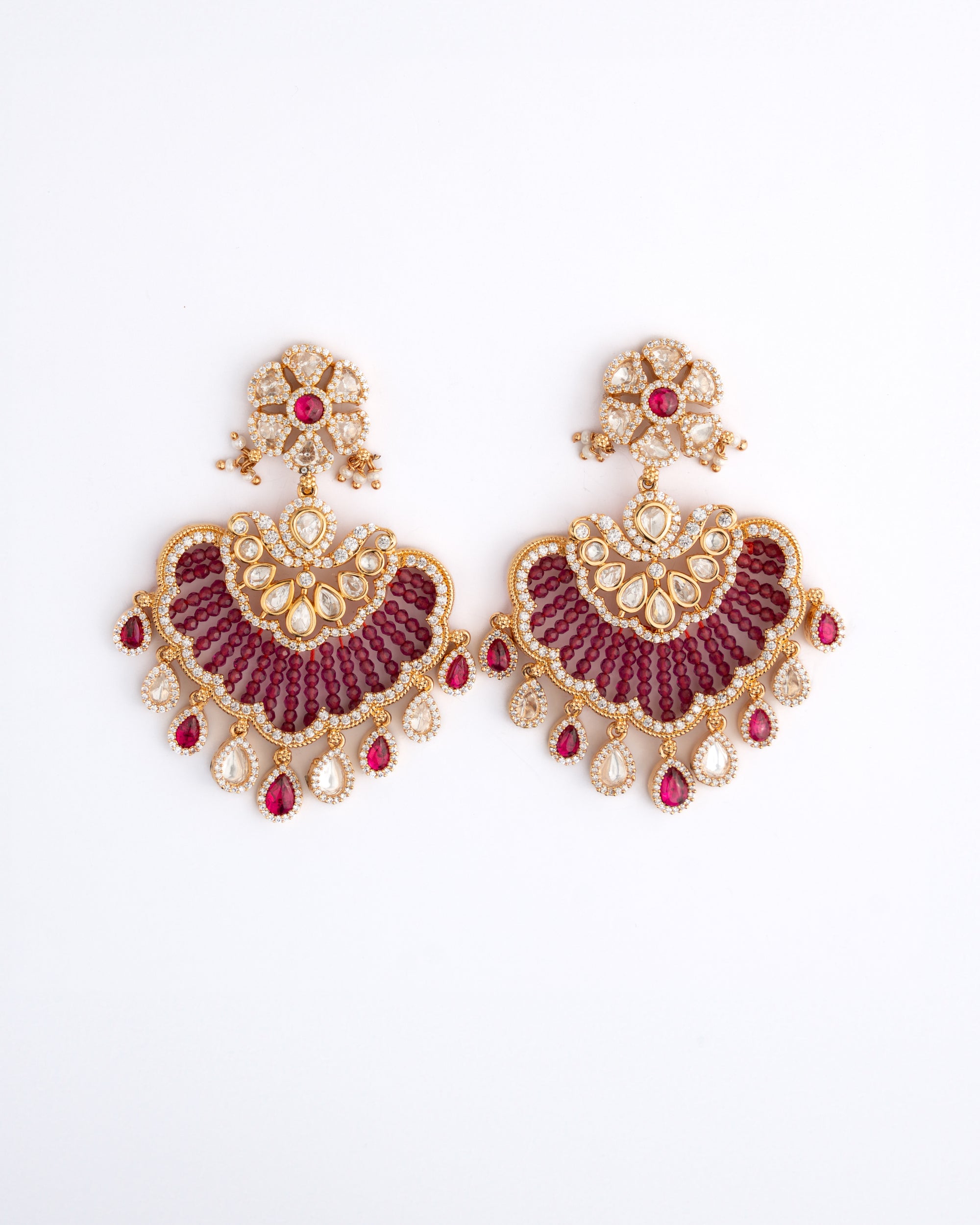 Royal Ruby Chand Earrings