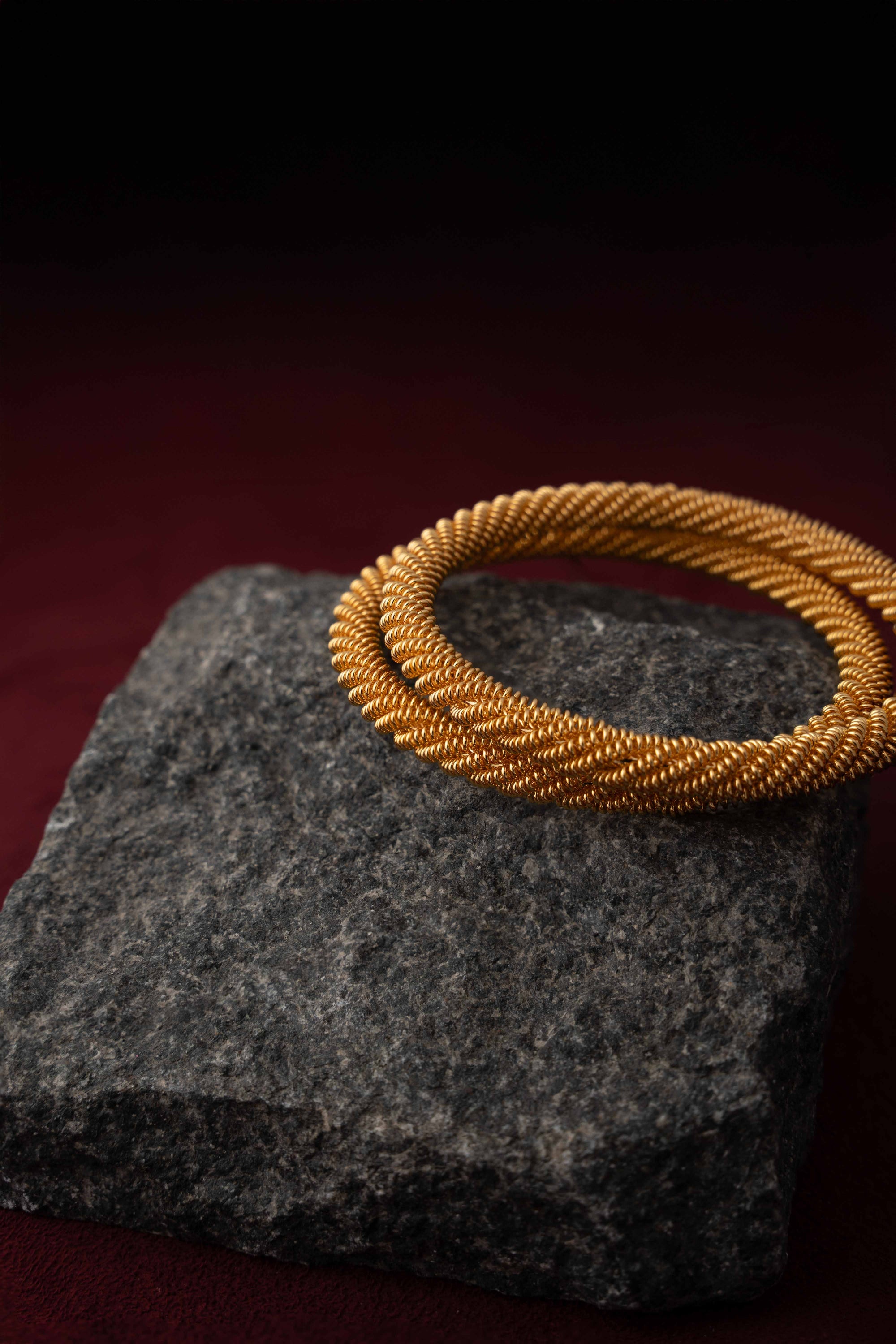 Harmony Rope Gold Bangles