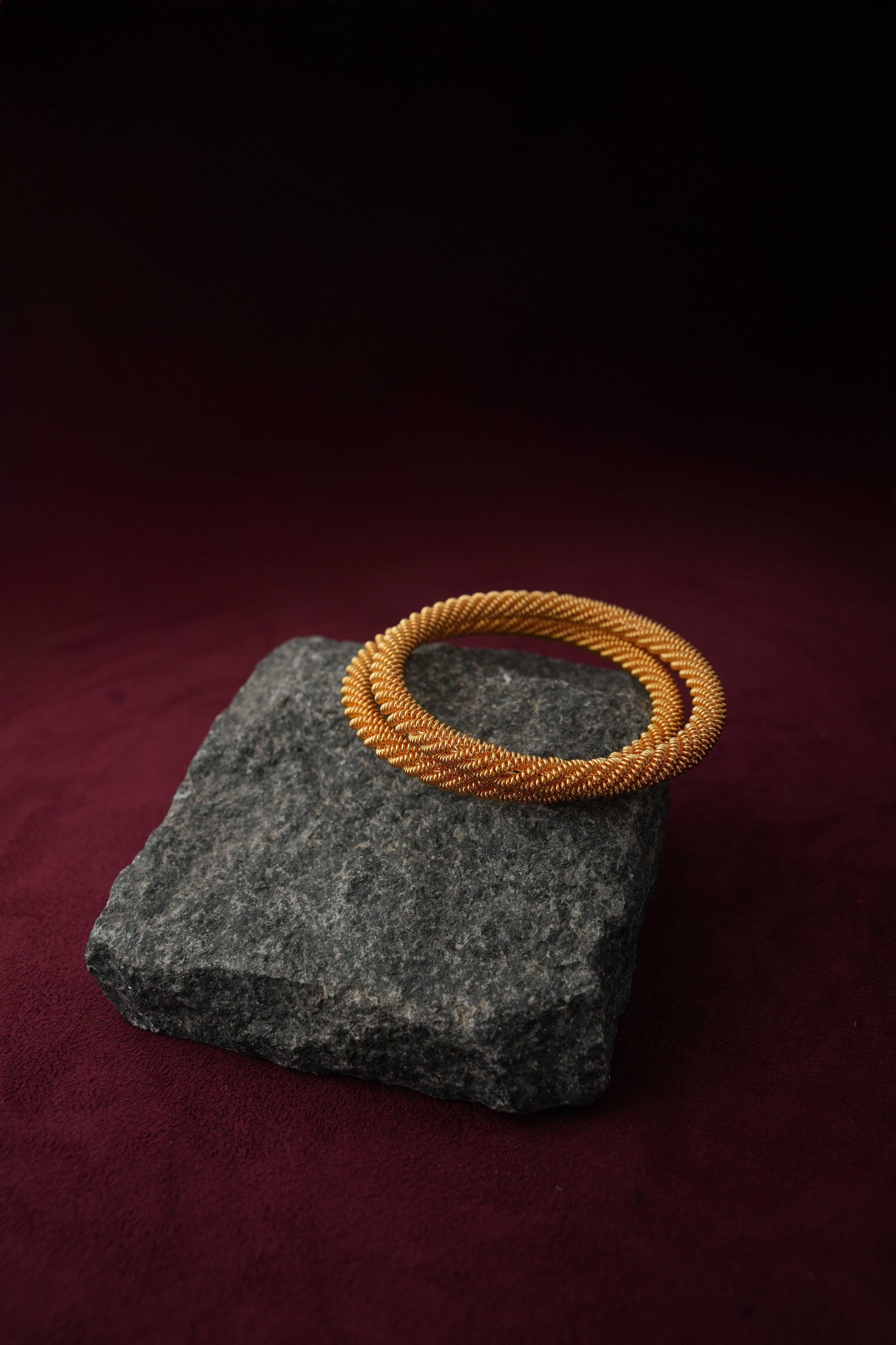 Harmony Rope Gold Bangles