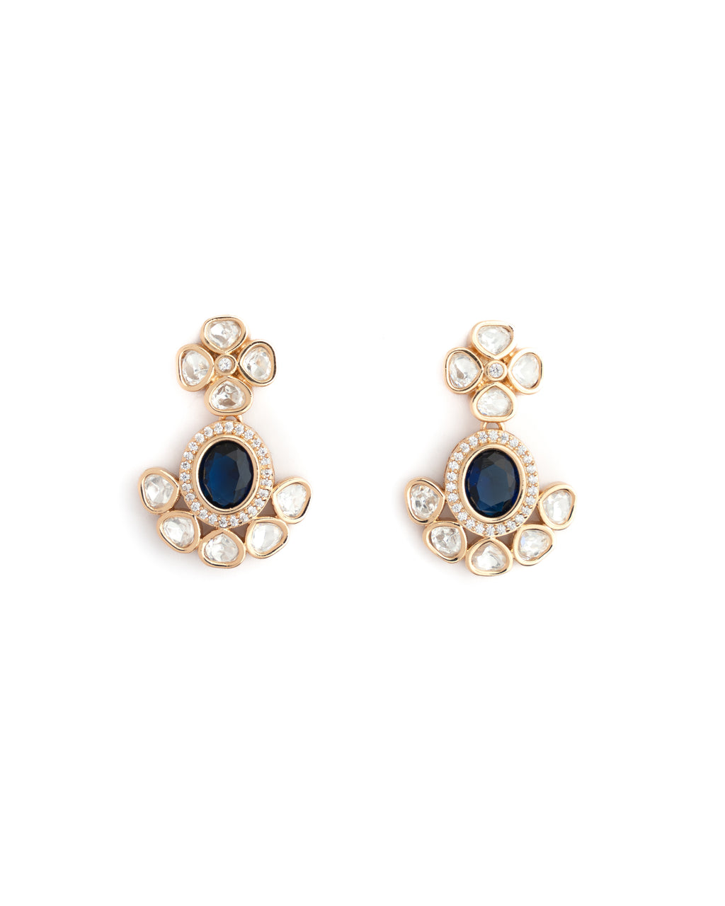 Azure Blossom Kundan Necklace