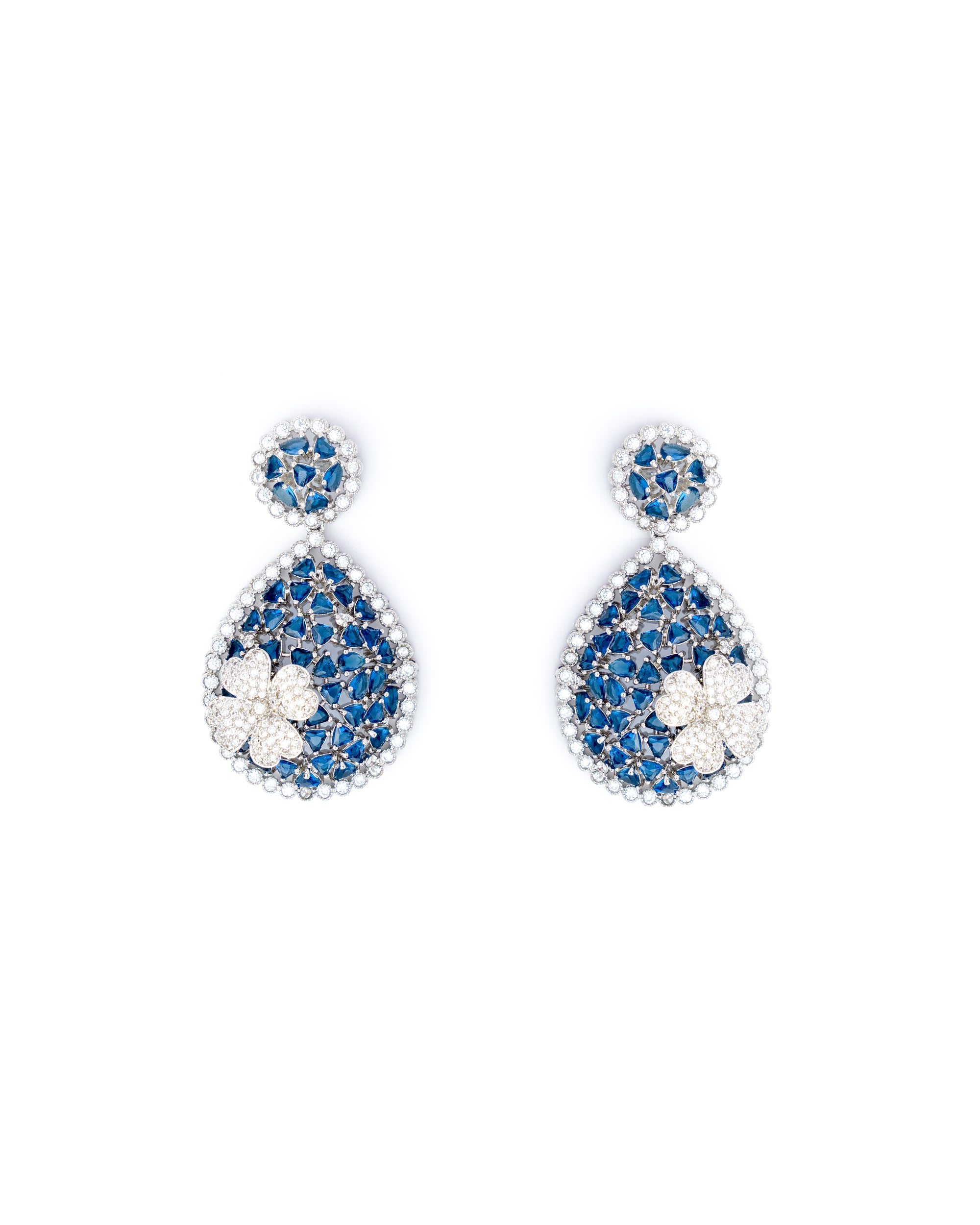 tanzanite Flowerbed Earrings