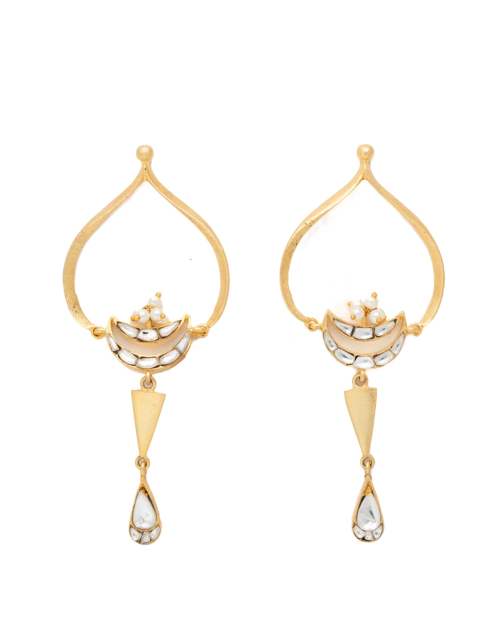 Amrit Paisley Kundan Drops