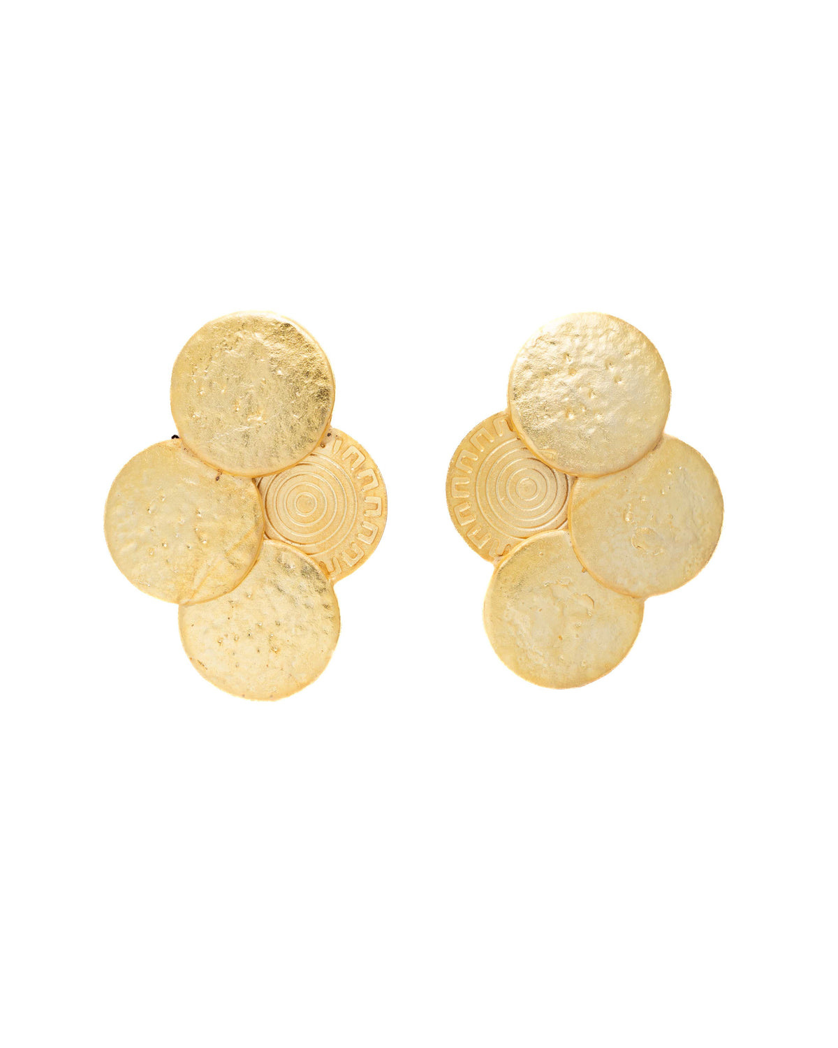 Mudra Coin Cluster Studs