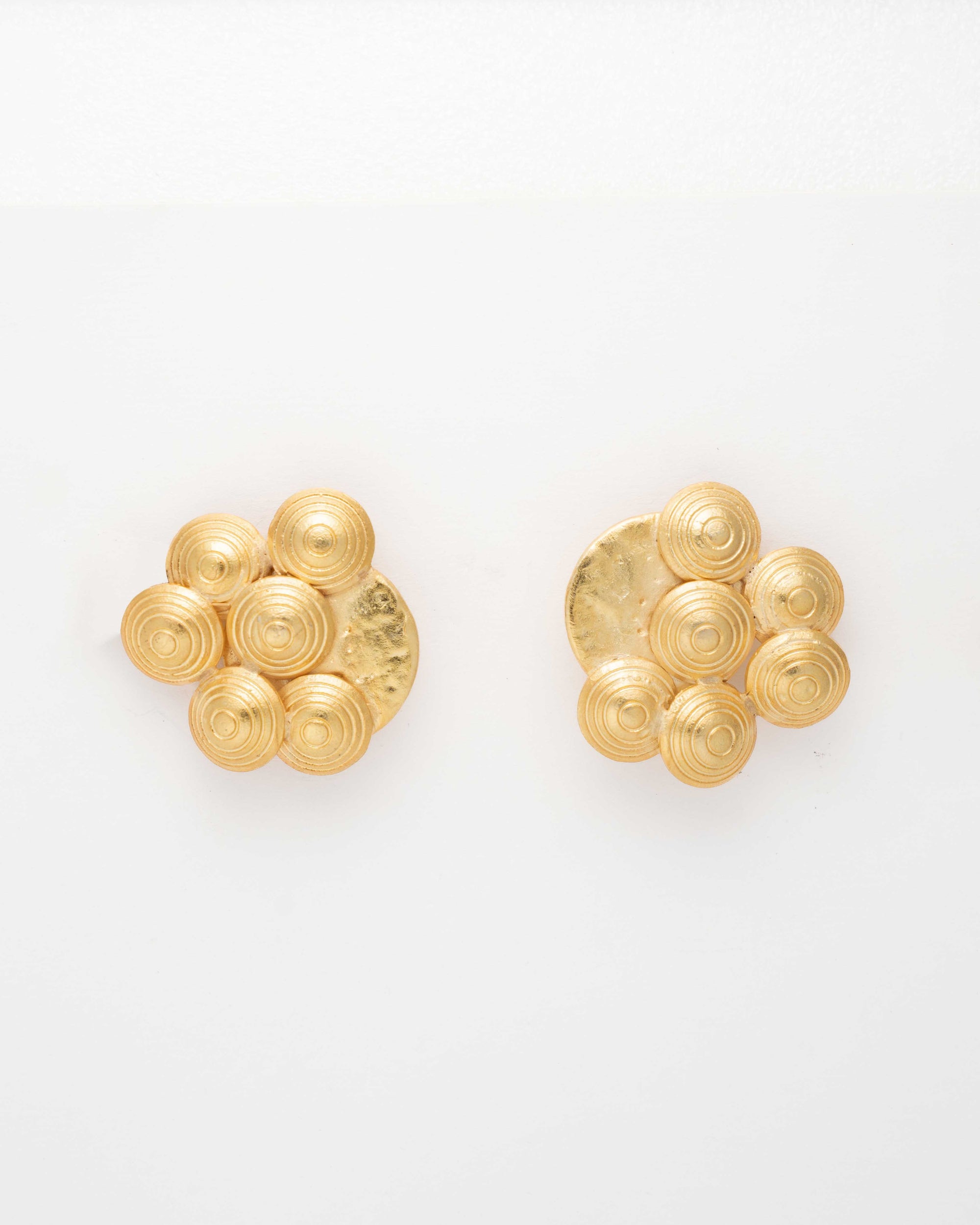 Chakra Spiral Gold Studs